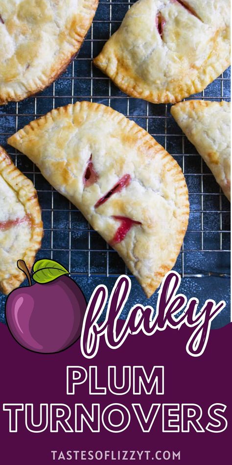 Flaky, hand-held plum turnovers filled with fresh summer plums. It's a great recipe if the kids want to help, because they can each make their own. Plum Dinner Recipes, Plum Hand Pies, Peach And Plum Recipes, Recipes With Fresh Plums, What To Make With Fresh Plums, Fresh Prune Recipes, Desserts With Plums, Paleo Plum Recipes, Stanley Plum Recipes