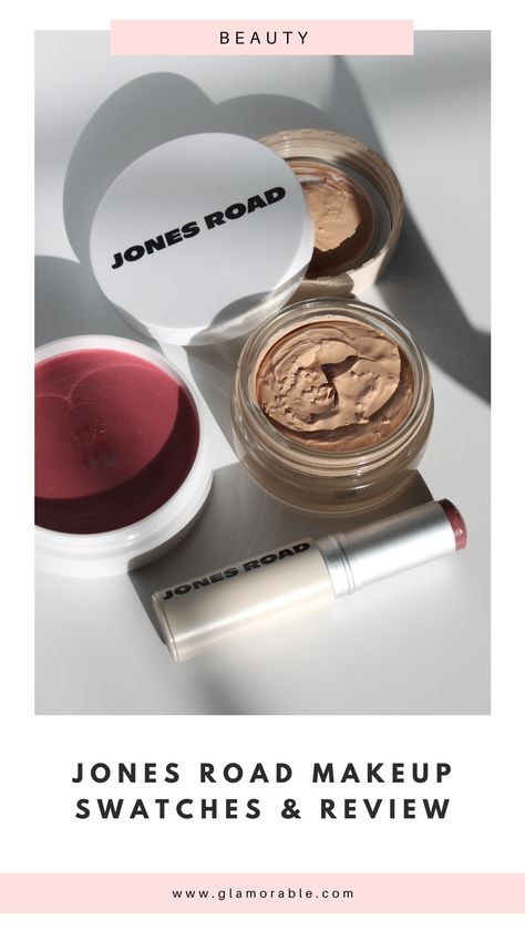 I hope you enjoy this review of 3 viral Jones Road products: Miracle Balm in Flushed, The Overachiever in Dusty Rose, and What The Foundation in Porcelain.  #makeup #cleanbeauty #cleangirlaesthetic #lowvisualweight #fairoliveskin Miss Rose Foundation, Jones Road Lip Tint, Porcelain Makeup, Jones Road Makeup, Jones Road Miracle Balm, Jones Road Eyeshadow, Fair Olive Skin, Miracle Balm, Soft Natural Makeup