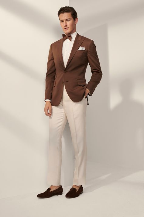 Ralph Lauren Purple Label Men, Blazer Outfits Men, Ralph Lauren Suits, Brown Suit, Wedding Outfit Men, Ralph Lauren Menswear, Dress Suits For Men, Designer Suits For Men, Brown Suits