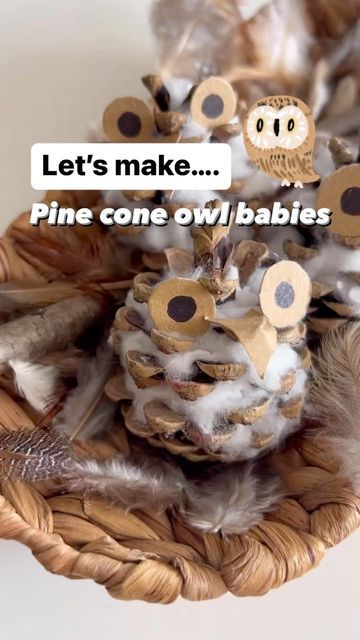 Forest Animal Kindergarten, Activities With Pine Cones, Early Years Crafts, Winter Forest Activities For Kids, Autumn Animal Activities, Owl Theme Preschool Activities, Owls Eyfs Activities, Bird Eyfs Activities, Owls Kindergarten Activities