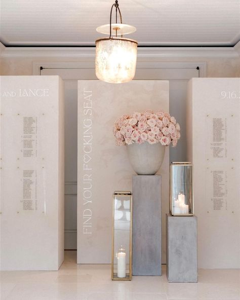 Bloom Box | Est. 2009 (@bloomboxdesigns) • Instagram photos and videos Carpenter Workshop, Brand Activation Ideas, Seat Chart, Ceremony Signage, Bloom Box, Lobby Decor, Balloon Clouds, Acrylic Signage, Luxury Event