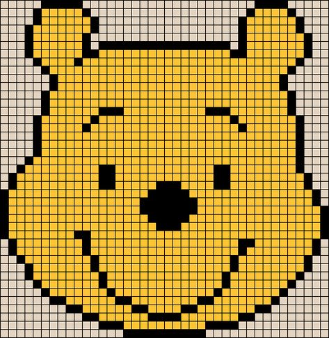 Winnie The Pooh Afghan Crochet Patterns, Winnie The Pooh Pixel Art Grid, Winnie The Pooh Alpha Pattern, Eeyore Alpha Pattern, Alpha Patterns Winnie The Pooh, Disney Alpha Patterns, Alpha Patterns Cartoon, Winnie The Pooh Blanket, Character Blankets