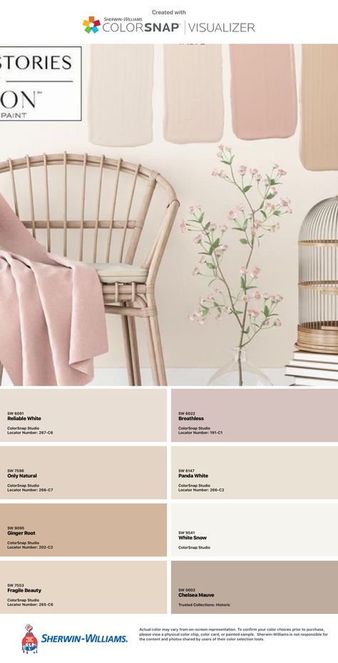 Blush Textured Wallpaper, Light Wall Colours For Bedroom, Paint Colors For Room Bedrooms, Paint Colors To Go With Gray Furniture, Antique Bedroom Paint Colors, Beige And Mauve Nursery, White Beige And Pink Bedroom, Studio Business Decor, Muted Paint Colors Sherwin Williams