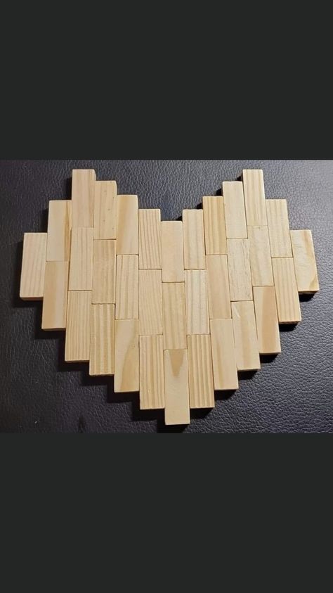 Wood Block Jewelry, Diy Jenga Blocks Ideas Valentines, Jenga Block Heart Diy, Jenga Block Heart, Jenga Pieces Crafts, Jinga Crafts Diy, Jinga Crafts, Jenga Blocks Crafts, Jenga Art