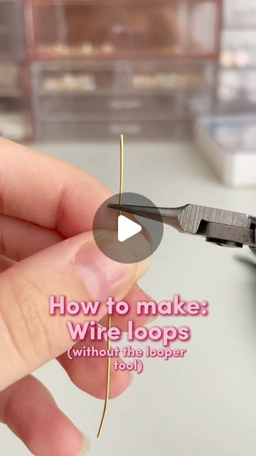 How To Make Your Own Jewelry Diy, Bending Wire For Jewelry, Wrapping Beads With Wire, Making Loops With Wire, Wired Beaded Jewelry, Wire Loop Tutorial, How To Make Rings At Home Without Wire, Best Wire For Jewelry Making, Bead Crafts Tutorial