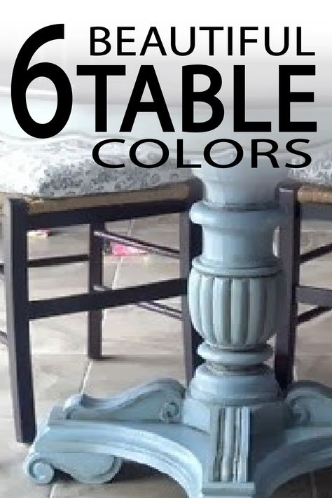 Painted Furniture Ideas | 6 Great Paint Colors for Kitchen Tables - Painted Furniture Ideas Diy Paint Ideas, Best Paint Colors For Kitchen, Paint Colors For Kitchen, Kitchen Table Diy, Painted Furniture Ideas, Painted Kitchen Tables, Painted Dining Table, Dining Table Makeover, Kitchen Table Makeover