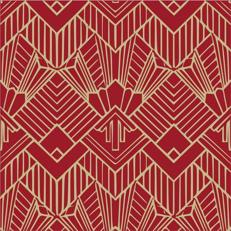 Red Geometric Wallpaper, Red Art Deco Wallpaper, Modern Art Deco Wallpaper, Art Deco Desen, Art Deco Pattern Design, Art Deco 20s, Art Deco Background, Red Art Deco, Art Deco Design Graphics