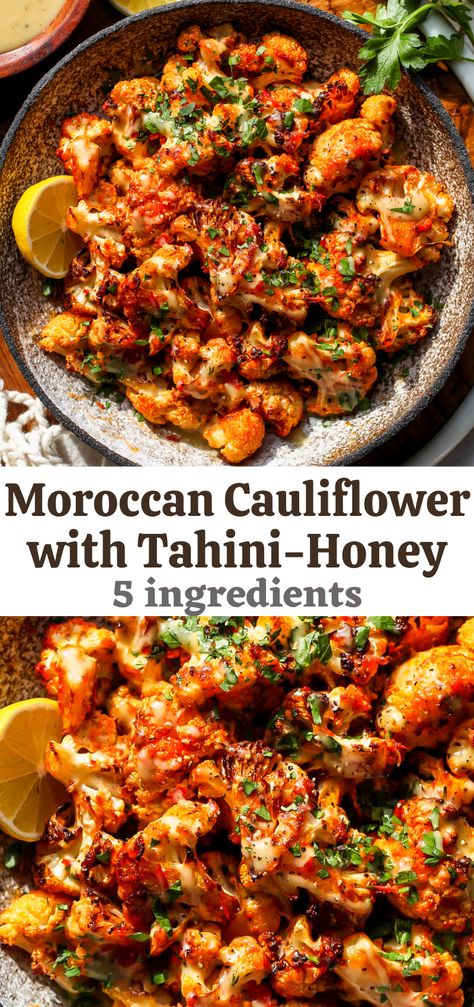 Cauliflower Recipes With Tahini, Thai Cauliflower Recipes, Easy Healthy Lentil Recipes, Flavorful Vegan Recipes, Sweet Vegetable Recipes, Cauliflower Recipes Vegetarian, Honey Cauliflower Recipes, Flavorful Vegetarian Recipes, Mediterranean Cauliflower Recipes