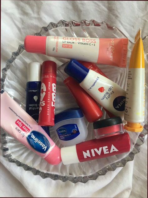 collection 🍥 Nivea Lip Balm Aesthetic, Lip Balms Aesthetic, Vaseline Lip Gloss, Nivea Aesthetic, Lip Care Aesthetic, Lipbalm Nivea, Vaseline Aesthetic, Lipbalm Aesthetic, Lip Balm Aesthetic