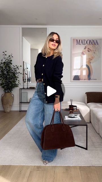 Georgina Lennon on Instagram: "In my wardrobe it is, anyway. 🍂🧶 details below 👇🏼   1; cardigan, bag & shoes are linked in my bio.  Jeans are Zara ref. 6688/217  2; jumper, trousers & bag are linked. Boots are old.  3; cardigan & trousers are linked. Bag is old.   4; shirt & bag are linked. I’ve linked a similar belt. Jeans are vintage & boots are old Zara.   Fall outfit inspo autumn looks" Shirt Jumper Outfit, Zara Trousers Outfit, Georgina Lennon, Fashion Mistakes Woman, Autumn Looks, Belt Jeans, Zara Fall, Zara Trousers, Trouser Outfit