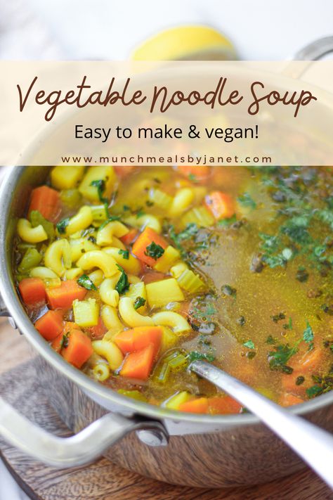 Veggie Pasta Soup, Vegetarian Noodle Soup, Easy Veggie Soup, Vegetarian Vegetable Soup, Veggie Noodle Soup, Vegan Noodle Soup, Veg Soup Recipes, Veggie Soup Recipes, Vegetable Noodle Soup