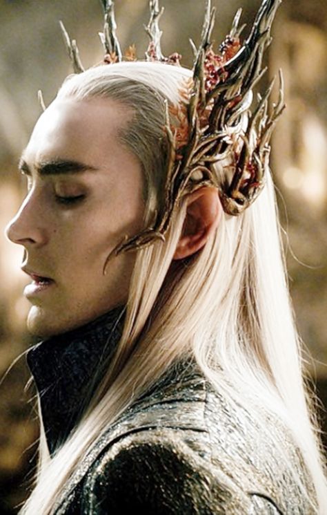 that crown is marvelous, and the Elf-king is sexy. The Hobbit Thranduil, Lee Pace Thranduil, Legolas And Thranduil, Elf King, Desolation Of Smaug, Tauriel, Lee Pace, Thranduil, Jrr Tolkien