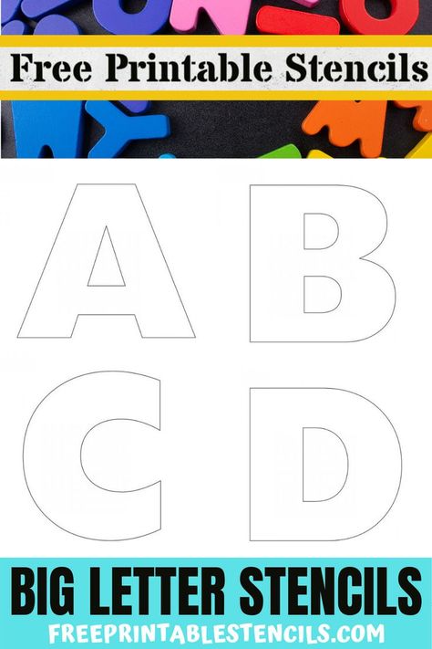 A-Z Big Fonts Letter Alphabet Templates to Print | Free printable letter stencils, Free stencils printables, Stencils printables Abc Stencils Printables, Alphabet Patterns Templates, Free Printable Stencils Alphabet, Outline Alphabet Letters, Block Alphabet Letters Free Printable, Font Templates Alphabet, Felt Letter Template Free Printable, Letters To Print Out Free Printables, Large Letter Templates Printable Free