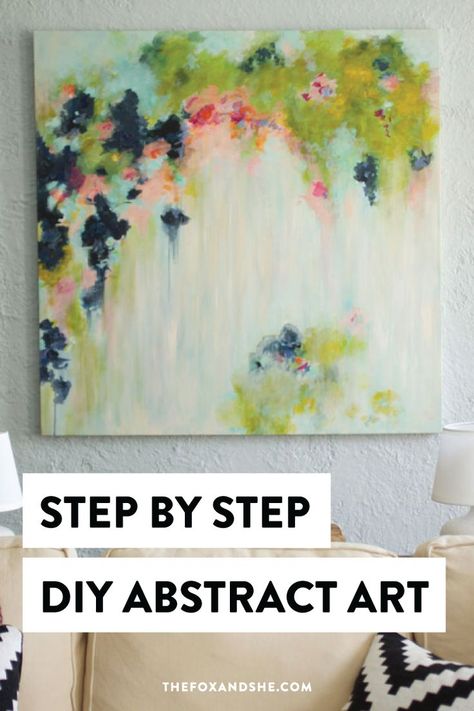 How To Abstract Painting, How To Abstract Paint Step By Step, Bedroom Abstract Painting, Ideas For Abstract Painting, Bright Textured Art, How To Paint An Abstract Painting, How To Paint Abstract Art Step By Step, How To Do Abstract Art, Diy Abstract Flower Painting