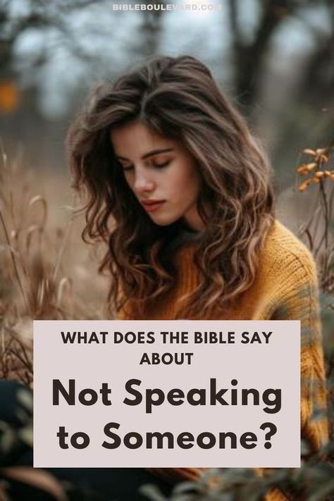 What Does the Bible Say About Not Speaking to Someone? - Bible Boulevard Seeking Peace, Bible Topics, Bible Study Topics, Bible Study Help, Best Bible Verses, Communication Is Key, Bible Study Lessons, Bible Love, Bible Study Verses