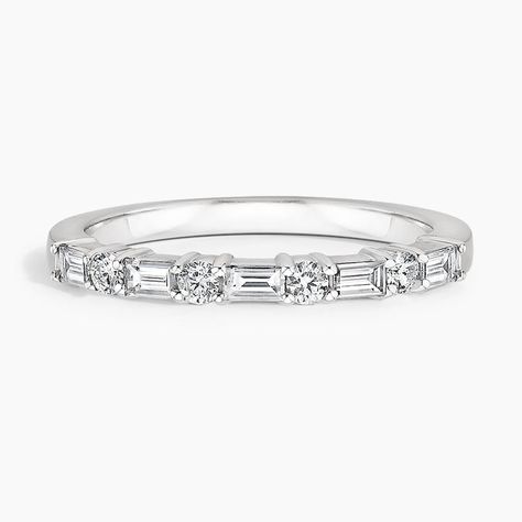 Shop Platinum Wedding Bands - Brilliant Earth Baguette And Round Wedding Band, Platinum Wedding Band Womens, Brilliant Earth Wedding Band, Baguette Diamond Wedding Band, Platinum Diamond Wedding Band, Brilliant Earth Rings, Baguette Wedding Band, Round Wedding Band, Platinum Wedding Band