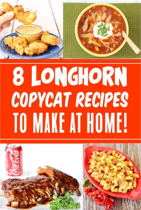 Craving some comfort food from Longhorn Steakhouse tonight? These restaurant Copycat Recipes will save the day! Now you can enjoy your favorite Longhorn Mac and Cheese recipe, BBQ Ribs and more from the comfort of home tonight! Plus, I'll share my top secret menu hacks for how to save money the next time you visit Longhorn! Get the EASY recipes and tips here... Longhorn Steakhouse Recipes Copycat, Longhorn Steakhouse Recipes Appetizers, Copycat Longhorn Recipes, Long Horn Steak House Recipes, Longhorn Restaurant Recipes, Longhorn Mac And Cheese, Longhorn Bread Recipe, Longhorn Mac And Cheese Recipe, Longhorn Recipes