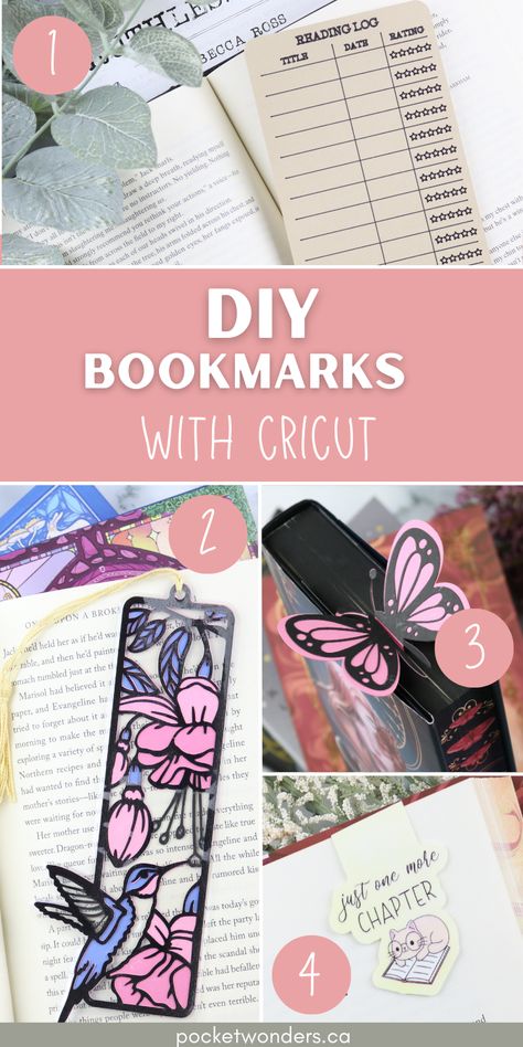 DIY Bookmarks with Cricut Cricut Paper Bookmarks, Cardstock Bookmarks Cricut, Bookmark Ideas Cricut, Bookmarks Handmade Cricut, Bookmarks Made With Cricut, Cricut Acrylic Bookmarks Svg Free, Bookish Things To Make, Make Your Own Bookmark, Cricut Bookmark Ideas Cardstock