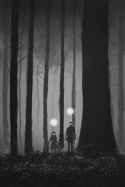 Lost by AndrejZT | Redbubble Lost Aethstetic, Dark Watchers, Horror Aethstetic, Aesthetic Generator, Lost Poster, Foggy Night, Scary Wallpaper, Dark Green Aesthetic, Dark Art Tattoo