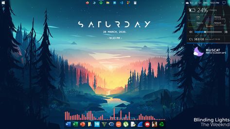 Desktop Wallpaper Gaming, Rainmeter Skins, Star Trek Wallpaper, Wallpapers Pc, Custom Folders, Wallpaper Engine, Desktop Themes, Music Visualization, Getting Bored