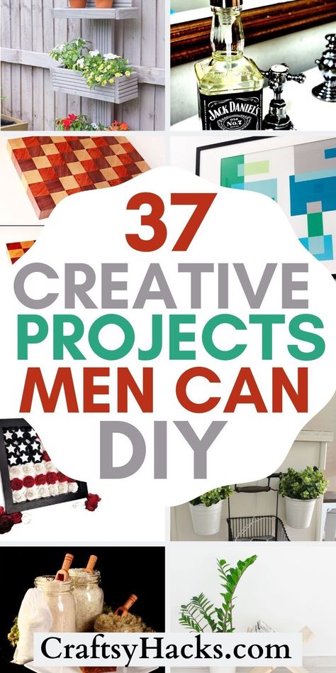 Couples Projects Crafts, Diy Crafts For Men Gifts, Crafts For Guys To Make, Diy Decor For Men, Best Homemade Gifts For Men, Christmas Crafts For Men, Mens Crafts Ideas For Men, Men Crafts Projects, Man Crafts Projects For Men