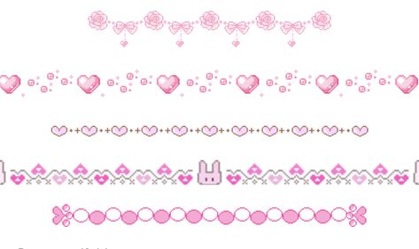 Discord Border, Cute Divider Gif, Tumblr Dividers, Notion Divider, Pink Divider, Free Printable Planner Stickers Kawaii, Photo Divider, Page Dividers, Free Printable Planner Stickers