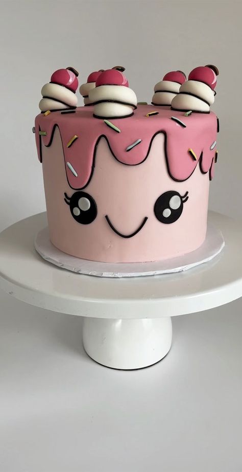 comic cake, comic book cake, outline comic cake, buttercream comic cake, cartoon cake, comic cake designs Simple Fun Birthday Cakes, Cartoon Cake Trend, Fun Bday Cakes, Pink And Chocolate Cake, Cake Girls Birthday Ideas, Cartoon Looking Cake, Bday Cake For Girl, Girly Cakes Birthday, Cute Girly Cakes