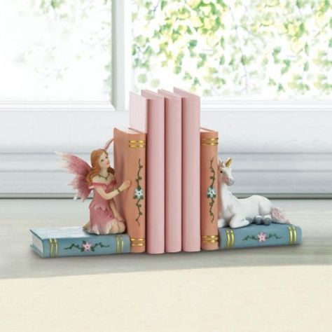 ENCHANTED FAIRY TALE BOOKENDS Mercedes Shirt, Fairy Bedroom, Fairy Room, Fairy Tale Theme, Enchanted Fairy, Enchanted Fairies, Decorative Bookends, Farmhouse Side Table, Cute Dorm Rooms