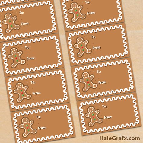 FREE Printable Christmas Gingerbread Gift Tags- Click the download link in green under the image! save the zipfile as! Gingerbread Cards, Gingerbread House Parties, Christmas Gift Tags Diy, Gingerbread Gifts, Gingerbread Party, Gingerbread Diy, Gingerbread Crafts, Gingerbread Christmas Decor, Free Printable Gifts