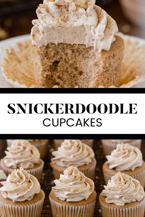 Oatmeal Cookie Cupcakes, Top Bakery Items, Pie Cupcakes Decorated, Cupcake Business Ideas, Wedding Cupcake Flavors, Vanilla Cupcakes Recipe, Famous Cookies, Snickerdoodle Cupcakes, Snickerdoodle Cake