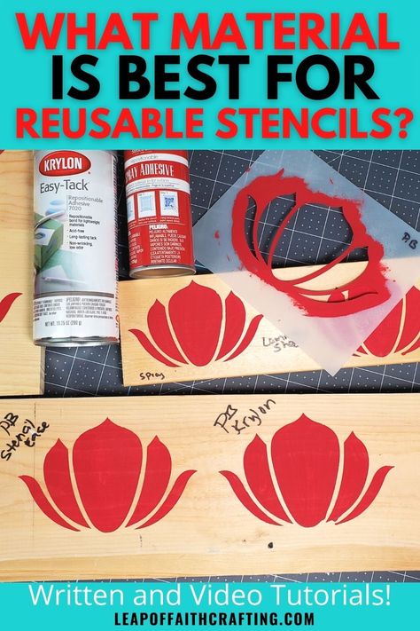 What is the best material to make stencils with! Full Cricut stencil tutorial. #cricut Stencil Adhesive Spray, Diy Painting Stencils, How To Make Stencils For Painting, How To Make A Stencil Diy, Cricut Stencils Templates Free, How To Make Stencils With Cricut, How To Make A Stencil, Cricut Stencils Templates, Make Stencils With Cricut