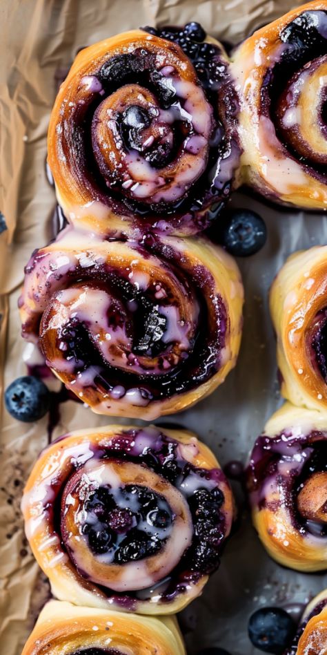 Blueberry Fall Desserts, Homemade Blueberry Cinnamon Rolls, Blueberry Lemon Sweet Rolls, Blueberry Muffin Cookies With Streusel, How To Start Baking, Blueberry Rolls Recipe, Blackberry Cinnamon Rolls, Blueberry Lemon Cinnamon Rolls, Cinnamon Rolls Dessert Ideas