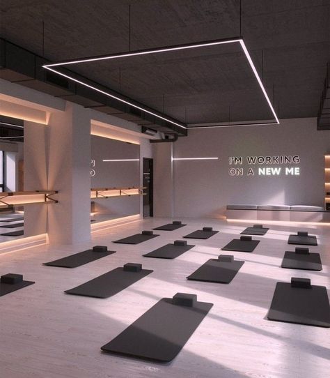 Gym Architecture, Yoga Room Design, Dance Studio Design, Boutique Gym, Dream Gym, Gym Design Interior, Spin Studio, Barre Studio, Yoga Studio Design