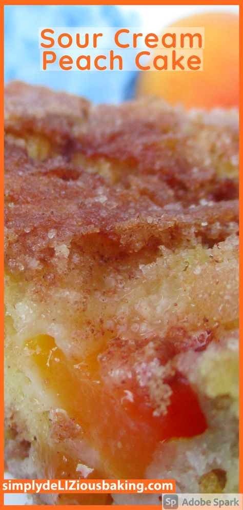 Easy Peach Dessert, Peach Desserts Easy, Peach Cake Recipes, Fresh Peach Recipes, Peach Bread, Peach Pound Cakes, Recipe Folder, Frozen Peaches, Peach Dessert