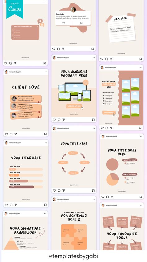 Instagram Canva templates for coaches and service providers to create visually appealing posts that engage your audience and grow your #Educational_Instagram_Post_Template #Social_Media_Instagram_Feed #First_Post_For_Instagram_Business #Educational_Instagram_Feed Educational Instagram Post Template, Instagram Services Post, Educational Instagram Feed, Instagram Feed Education, Canva Instagram Post Ideas, Educational Instagram Post, Instagram Infographic, Business Instagram Ideas, Canva Social Media Templates