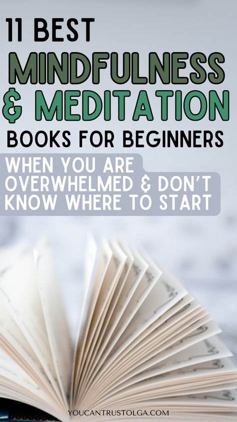 11 Best Meditation Books For Beginners - check out this list of books on meditation and mindfulness. If you want to be more mindful and self aware you can learn meditation techniques and mindfulness activities from these top books to read. meditation practices | what is mindfulness | how to be mindful tips | wellness tips | daily meditation Books On Meditation, Spiritual Awakening Art, Books For Beginners, Awakening Art, Be More Mindful, Wellness Ideas, Meditation Books, What Is Mindfulness, Best Meditation