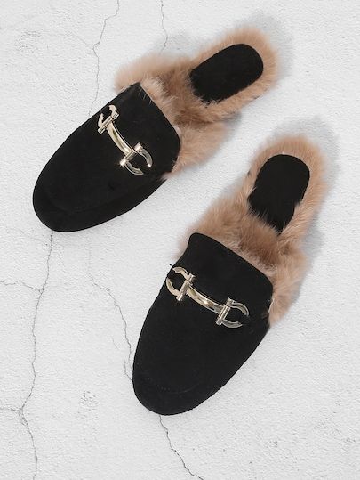 Mule Flats, Older Women Fashion, Fur Shoes, Leopard Fashion, Women Flats, Loafer Mules, Pointed Toe Flats, Mule Flat, Gucci Mules