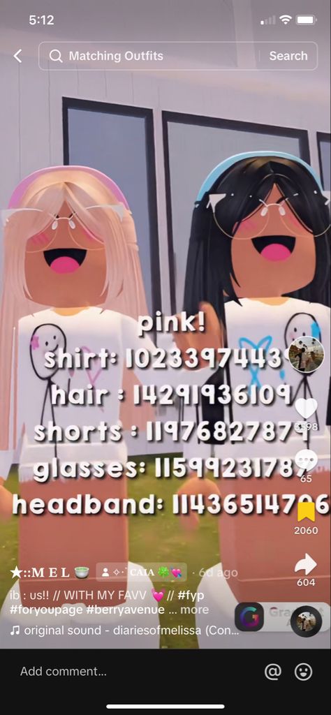 Bloxburg Matching Outfit Codes Couple, Barry Avenue Codes Outfit Matching, Cookie Monster Codes For Berry Ave, Matching Roblox Outfits For Best Friends Codes, Matching Codes Berry Ave Bff, Berry Avenue Codes Trio, Berry Avenue Preppy Picture Codes, Roblox Bff Matching Outfits Codes, Matching Codes For Berry Ave