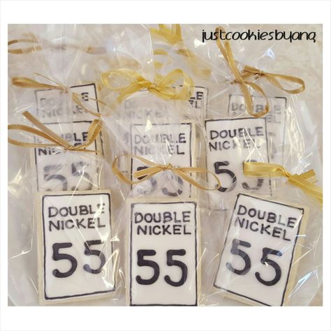 Birthday Party Ideas For Husband, Fiftieth Birthday Party Ideas, 55th Birthday Party Ideas, 55th Birthday Decorations, 55 Birthday, Happy 55th Birthday, Game Gifts, 65th Birthday Gift, Party Cookies