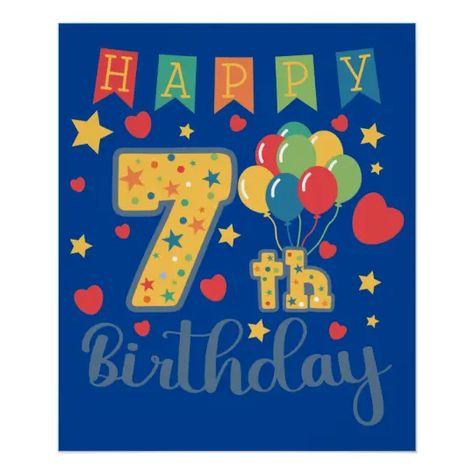 Animated Birthday Cards, Happy 8th Birthday, Happy 7th Birthday, Happy 10th Birthday, Happy 6th Birthday, Happy 5th Birthday, Heart Poster, Birthday Congratulations, Happy 2nd Birthday