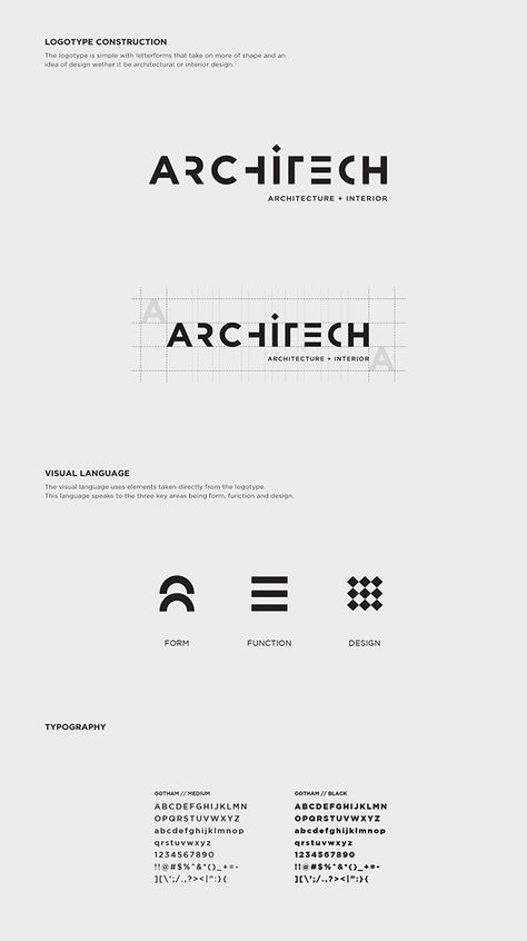 Architech on Behance Architecture Company Logo Design, Digital Typography Design, Corporate Logo Ideas, Design Company Logo Ideas, Text Logo Design Ideas, Interior Company Logo, Architecture Logo Ideas, Architecture Company Logo, Graphic Design Company Logo