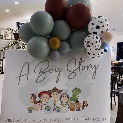 A Boy Story Baby Shower Welcome Sign, Modern Boy Story Welcome Sign, Birthday Boy Toy Sign, It's a Boy Story, Digital Easel Welcome Sign - Etsy Toys Story Baby Shower Ideas, Baby Shower Themes Boy Summer, It’s A Boy Story Decor, Boy Toy Story Baby Shower Theme, Baby Shower Disney Theme Boy, Baby Shower Toy Story Theme, Toy Story Theme Baby Shower Ideas, Boy Baby Shower Themes Ideas, Its A Boy Baby Shower Theme