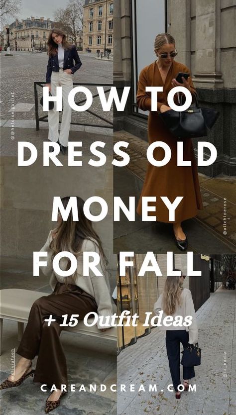 Discover the timeless elegance of an old money fall capsule wardrobe with this must-read blog post! Elevate your fall style with these fall wardrobe essentials that embody the old money fall aesthetic. Get inspired by this old money fall wardrobe and 15 classy outfit ideas! Plus: old money fall outfits, cute fall outfits, old money fall fashion. Winter Dinner Outfit, Money Dress, Capsule Wardrobe Essentials, Fall Wardrobe Essentials, Skandinavian Fashion, Sophisticated Outfits, Elegant Fall, Fall Capsule Wardrobe, Trendy Fall Outfits