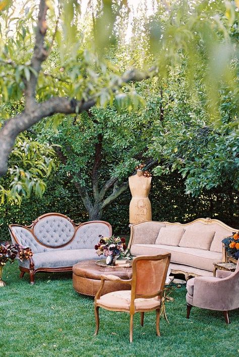 Vintage Furniture Wedding, Wedding Lounge Area, Wilton House, Aisle Planner, English Country Weddings, Fall Garden Wedding, Country Wedding Inspiration, Wedding Lounge, Small Patio Garden