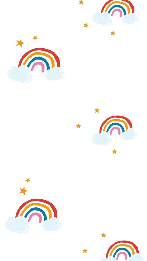 Free Cute Wallpaper, Rainbow Phone Backgrounds, Cute Rainbow Background, Cute White Wallpapers For Iphone, Cute Wallpaper White, Cute White Backgrounds, White Cute Background, Rainbow White Background, Aesthetic Wallpaper Rainbow