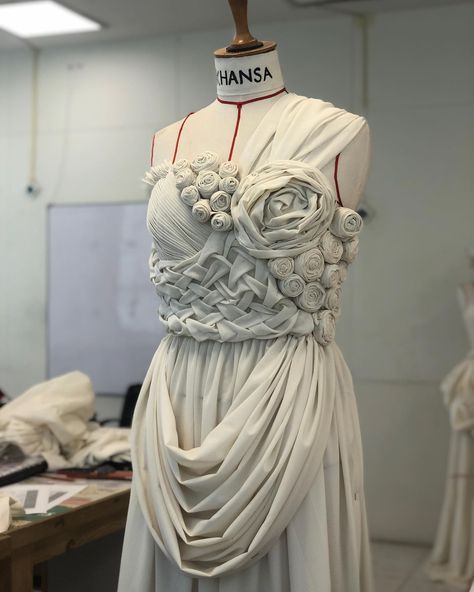 Draping🧵🪡📍📍✂️ #draping #drapingdesigns #drapingtechnique #eveningwear #drapingtechniques #drapingstyle #drapingfabric #drapingfashion Creative Draping Fashion, Draping Project, Draping Gown, Ancient Greece Fashion, Fashion Show Design, Draping Dress, Draping Ideas, Draping Techniques, Fashion Draping