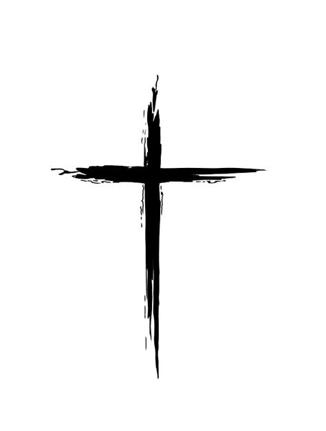 Black Cross Tattoos, Cross Tattoo Neck, Cross Finger Tattoos, Arm Tattoos For Guys Forearm, Animal Tattoos For Men, Rib Tattoos For Guys, Simple Cross Tattoo, Small Back Tattoos, Simple Tattoos For Guys