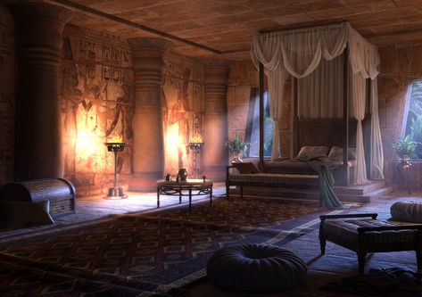 Egyptian Bedroom, Royal Bedroom, Fantasy Bedroom, Fantasy Rooms, Fantasy House, Fantasy Castle, Fantasy Places, Romance Club, Main Character