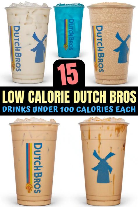 Sugar Free Iced Coffee, Dutch Bros Menu, Low Cal Drinks, Healthy Coffee Drinks, Dutch Brothers, Passion Fruit Tea, Dutch Bros Drinks, Starbucks Hacks, Low Calorie Protein