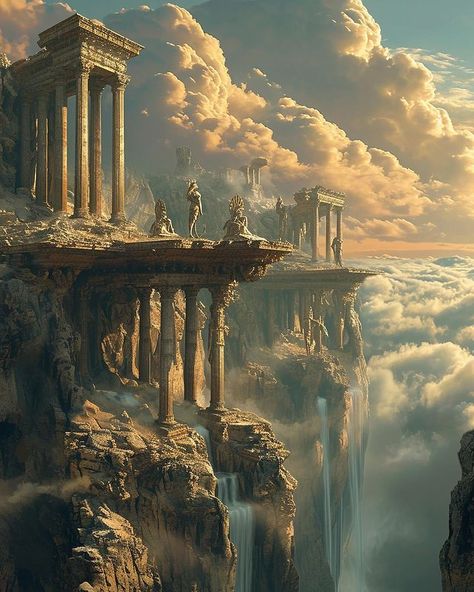 Fantasy Worlds Inspiration, Fantasy Culture Inspiration, Fantasy Realm Aesthetic, Fantasy World Painting, Jaw Line Exercise, Fantasy Aesthetic Art, Fantasy World Landscapes, Epic Aesthetic, Fantasy World Aesthetic